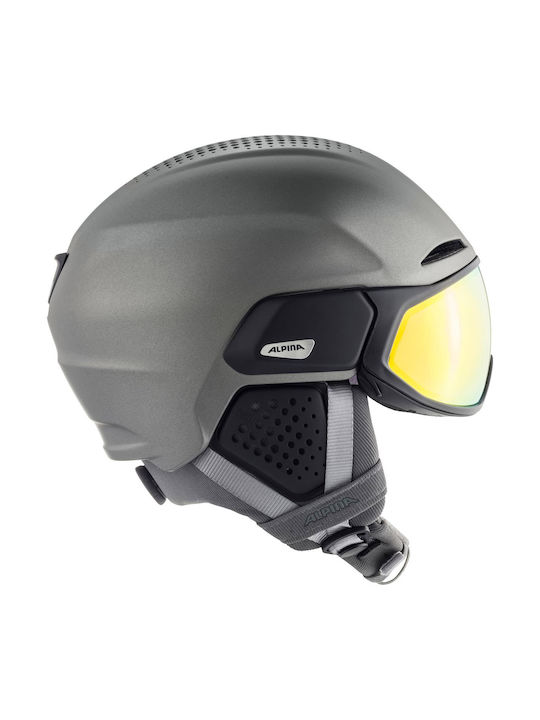 Alpina Oro Ski & Snowboard Helm in Gray Farbe