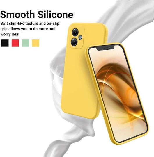 Pure Color Back Cover Silicone Yellow (Moto G14)