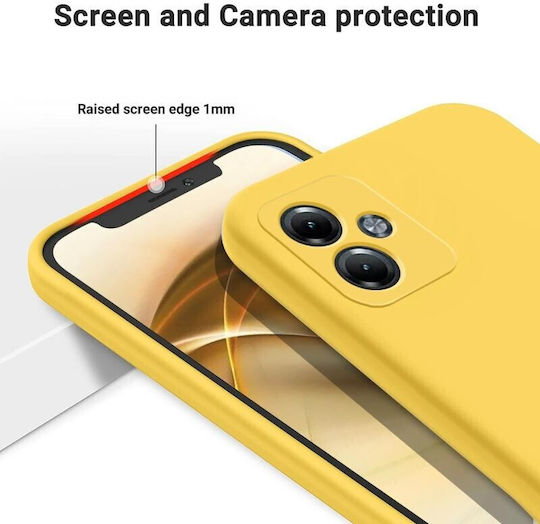 Pure Color Back Cover Silicone Yellow (Moto G14)