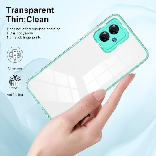 Color Frame Back Cover Silicone Green (Moto G14)