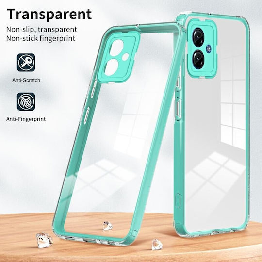 Color Frame Back Cover Silicone Green (Moto G14)