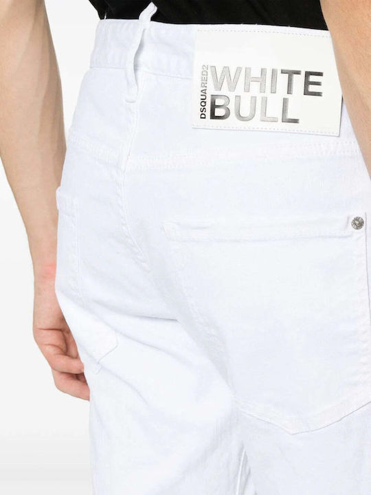 Skater Men's Jeans Pants Elastic white