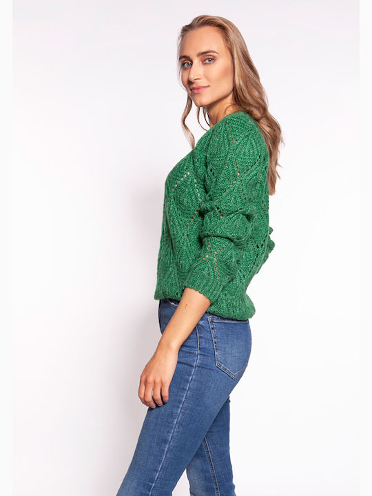 MKM Swetry Women's Long Sleeve Sweater Green