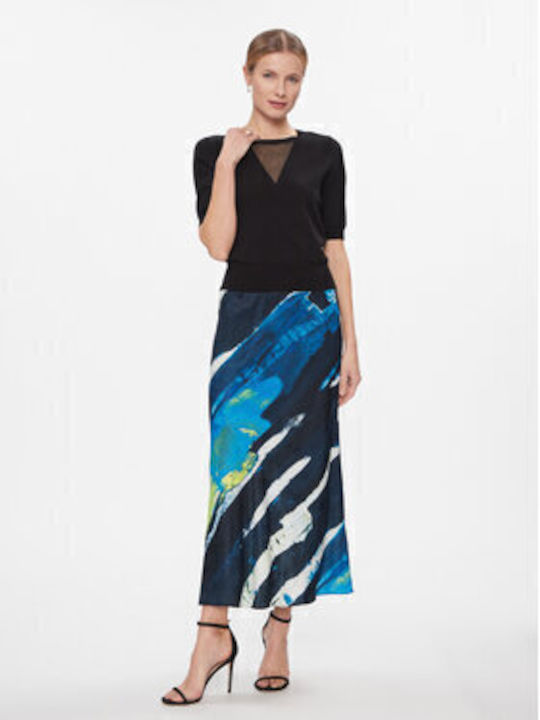 High-waisted Midi Skirt Multicolored