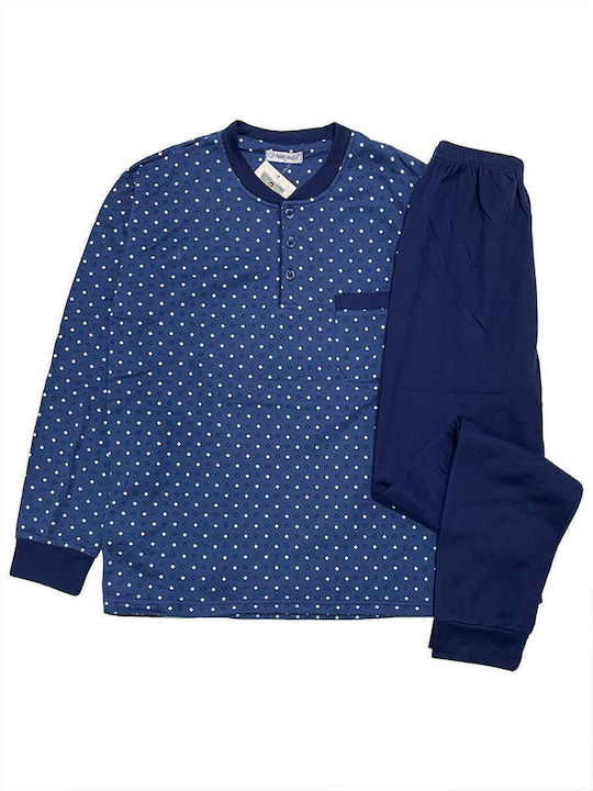 Ustyle Men's Winter Pajamas Set Blue