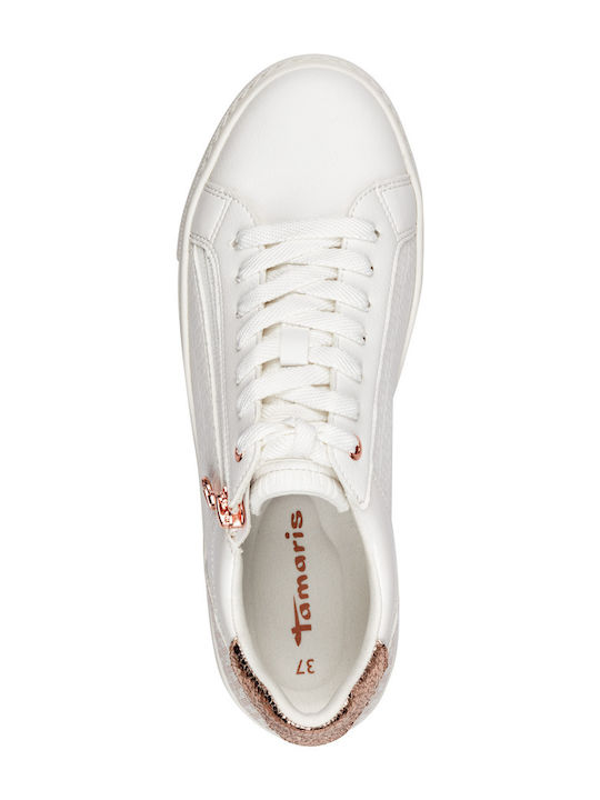 Γυναικεία Ανατομικά Chunky Sneakers Wht / Rose Gold
