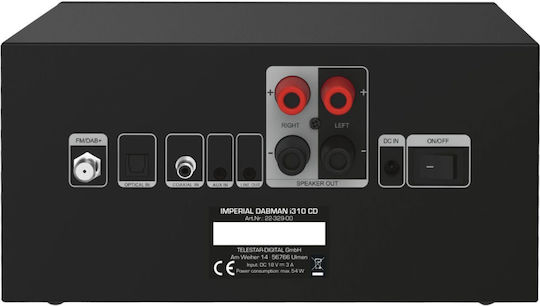 Imperial AV Ηχοσύστημα 2.0 DABMAN i310 22-329-00 40W με CD / Digital Media Player και Bluetooth Μαύρο