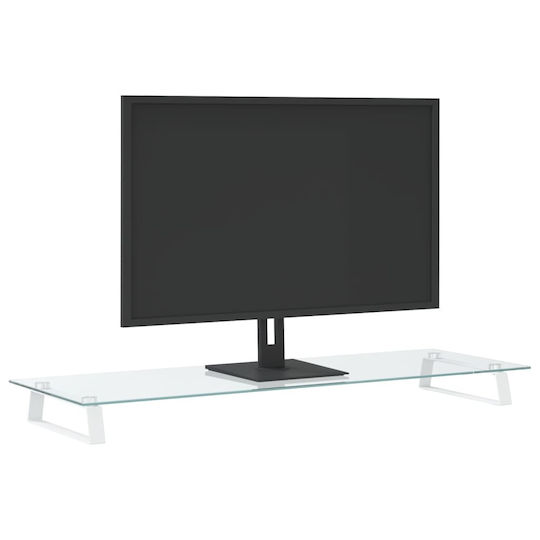 vidaXL Stand Desk Mounted Monitor White (374222)