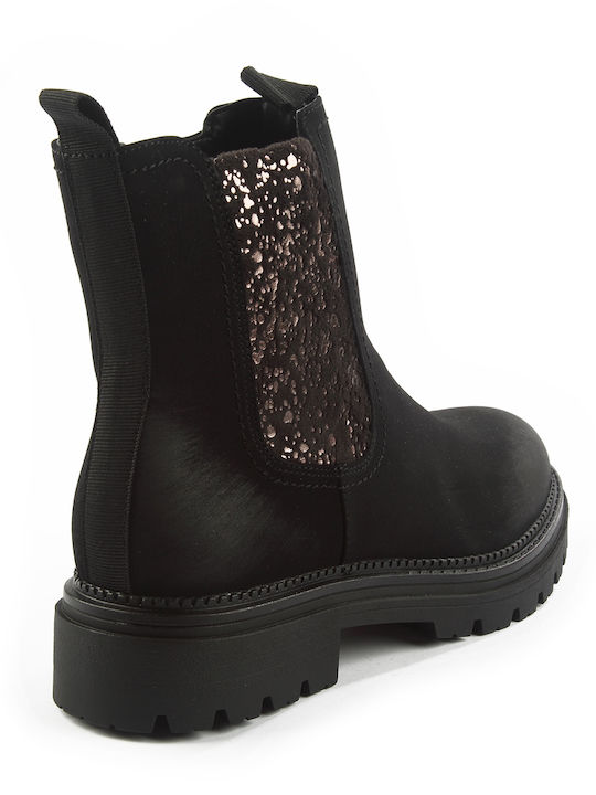 Wildleder Stiefeletten Damen Schwarz