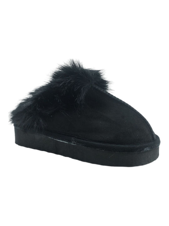 Plato Winter Women's Slippers in Black color