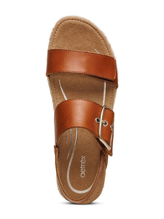 Leder Sandalen Tabac Braun