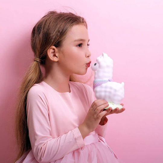 Dhink Nachtlicht Für Das Kinderzimmer LED Lama Mit Batterien Rosa