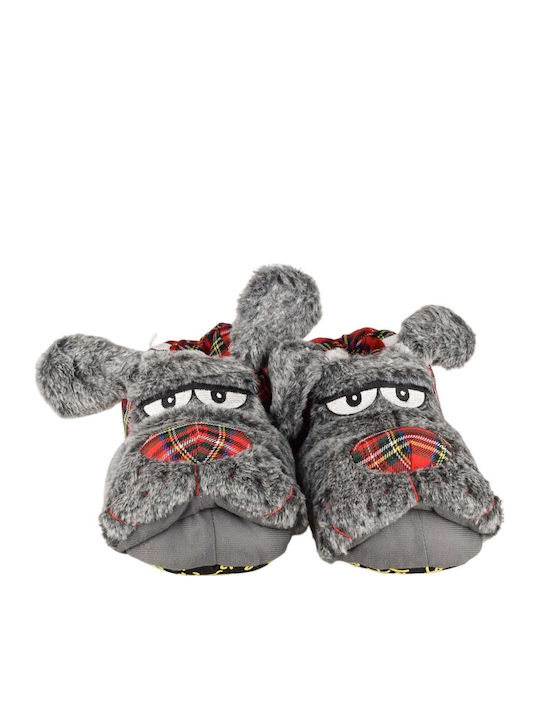 Animal Men's Slippers Gray