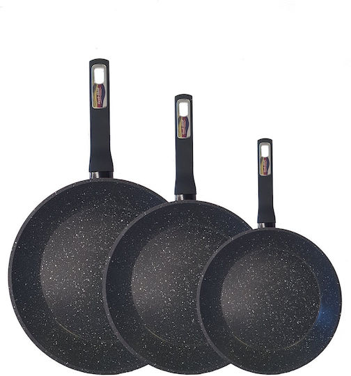 Avanti Marblestone Töpfe & Pfannen Sets aus Aluminium Rote 3-teilig