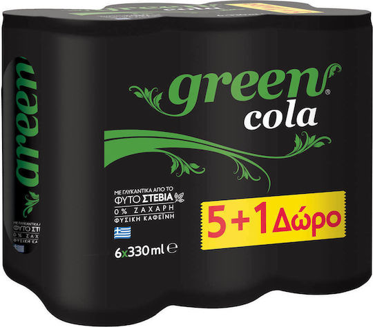 Green Cola Cola mit Kohlensäure, Zuckerfrei in Kiste 6x330ml