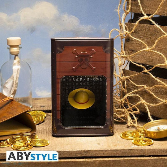 Abysse Παιδικός Κουμπαράς Μεταλλικός Καφέ 10.8x10.8x16.6cm