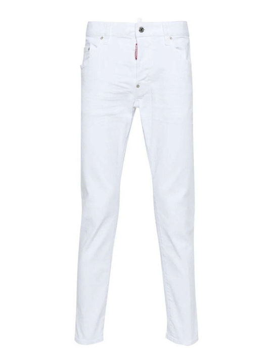 Skater Men's Jeans Pants Elastic white