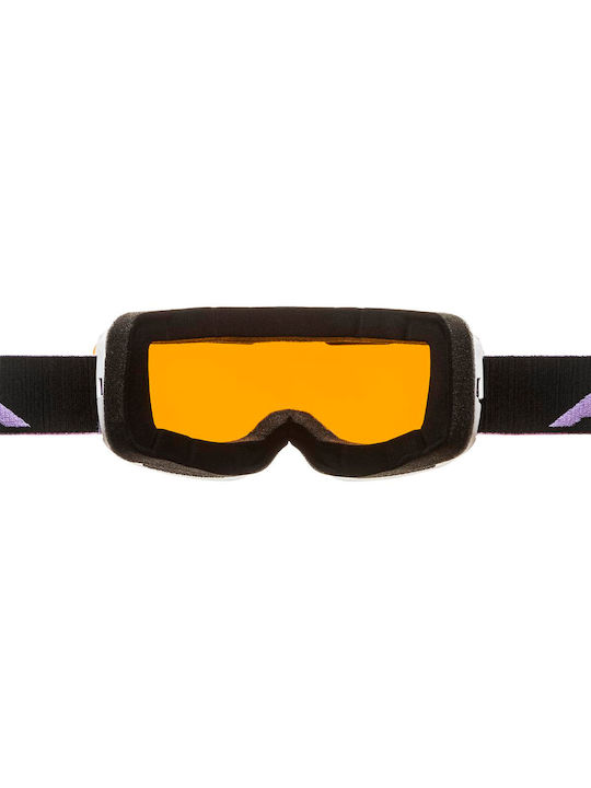 Alpina Ski- & Snowboardbrille Erwachsene Lila mit Linse Spiegel in Lila Farbe
