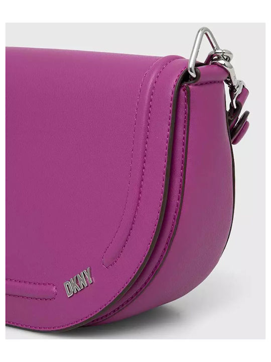 DKNY Leder Damen Tasche Crossbody Lila