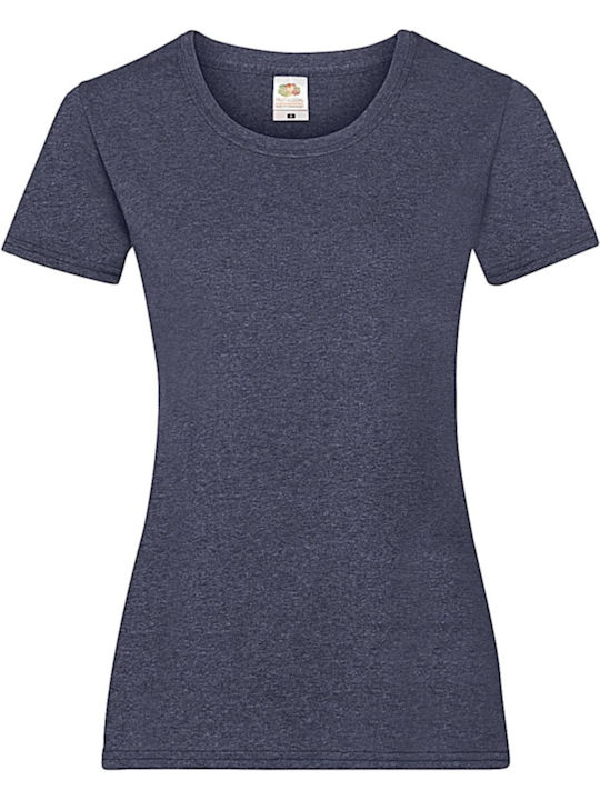 Fruit of the Loom Women's Short Sleeve Promotional T-Shirt Vintage Heather Navy