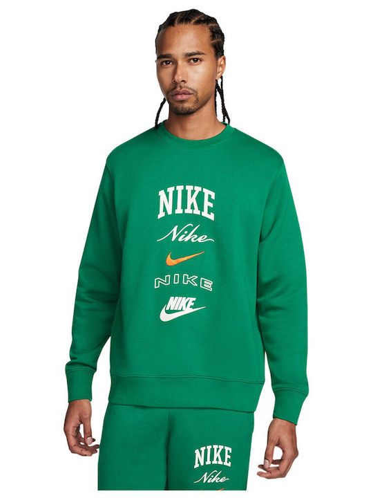 nike club crew sweatshirt green