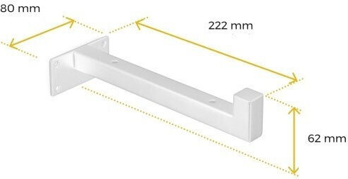 Emuca Heavy-Duty Metallic Corner Shelf White 222x62mm 2pcs 4101612