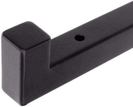 Emuca Heavy-Duty Metallic Corner Shelf Black 222x62mm 2pcs 4101614