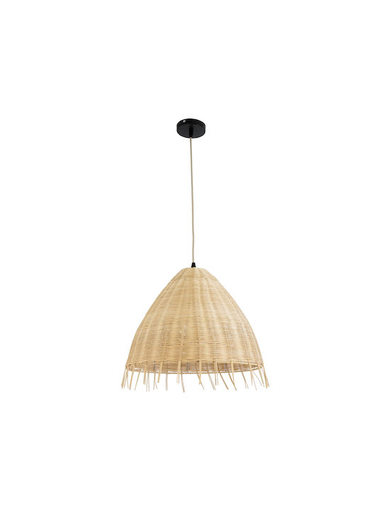 GloboStar Aquatic Pendant Light Beige Boho Grid with Socket E27 40x36cm