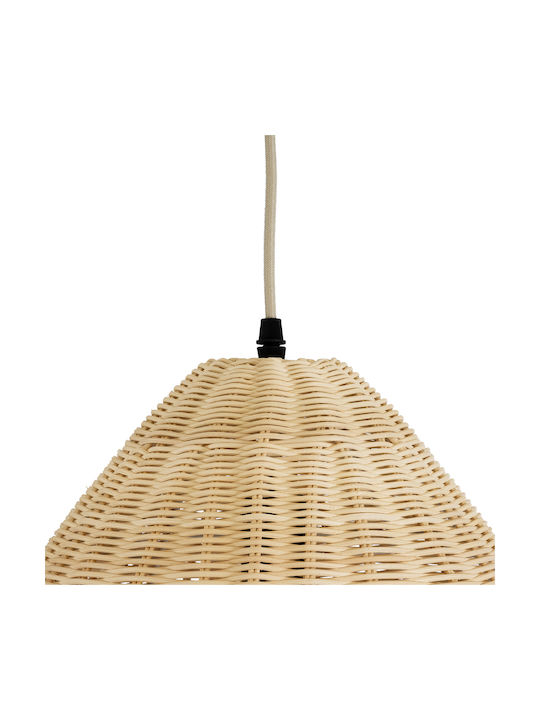 GloboStar Aquatic Pendant Light Beige Boho Grid with Socket E27 40x36cm