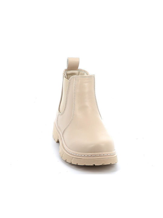Kinderstiefeletten mit Reißverschluss Beige