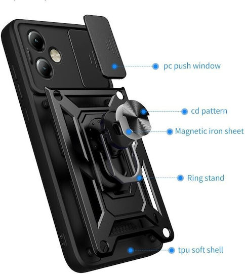 Sliding Camera Umschlag Rückseite Kunststoff Türkis (Moto G14)