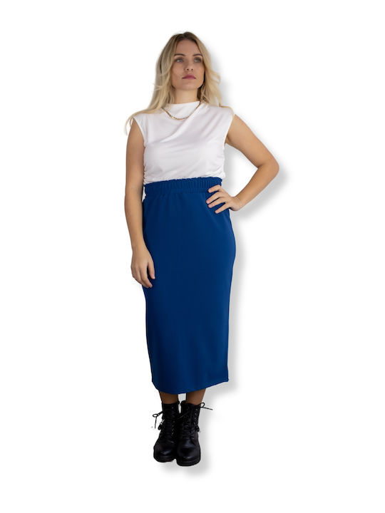 Voice Pencil Midi Skirt Blue 28204