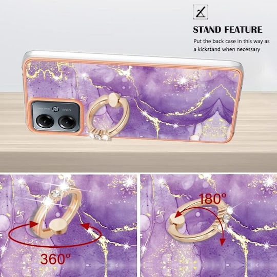 Electroplating Back Cover Σιλικόνης Μωβ (Moto G14)