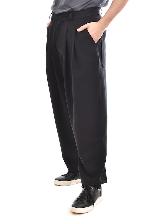 Twin Black Men's Trousers in Relaxed Fit Black