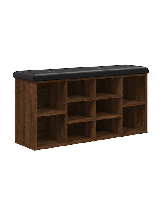 Mobilier de Intrare cu Dulap pentru Pantofi & Bancă Brown Oak 102x32x50cm
