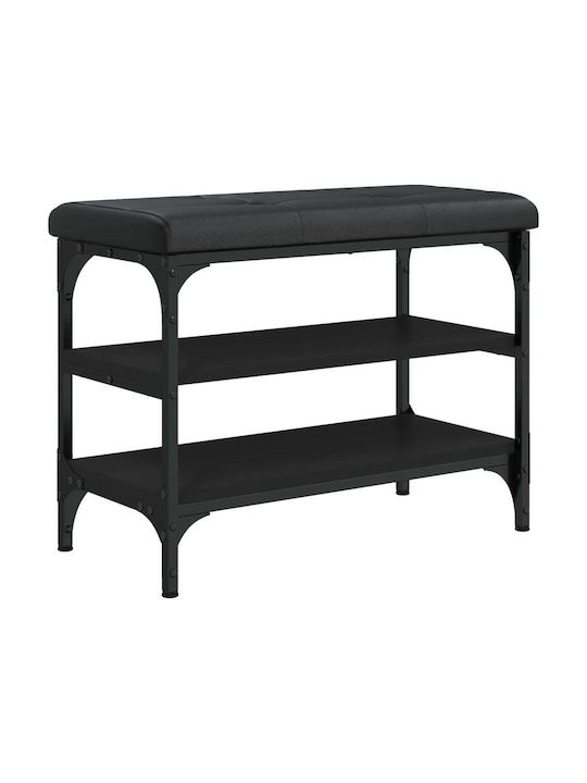 Hallway Furniture with Shoe Cabinet & Bench Black 62x32x47cm