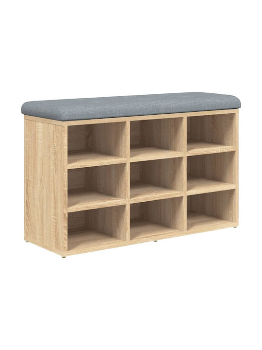 Hallway Furniture with Shoe Rack and Bench Sonoma Oak 82x32x50cm