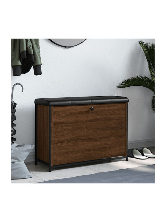 Entry Furniture with Shoe Rack & Bench Brown Oak 82x32x56cm