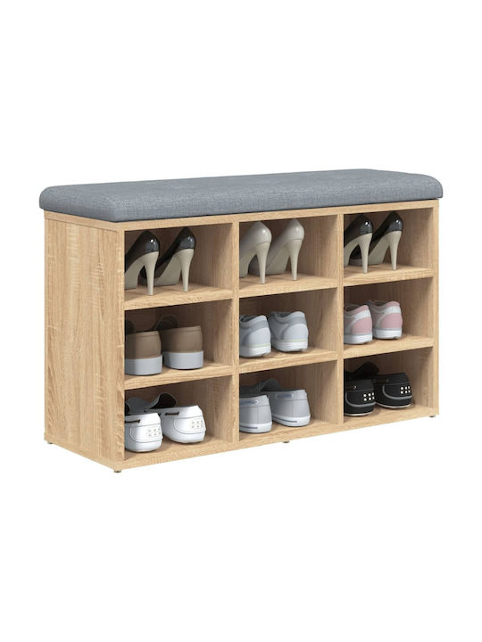 Entry Furniture with Shoe Rack & Bench Sonoma Oak 82x32x50cm