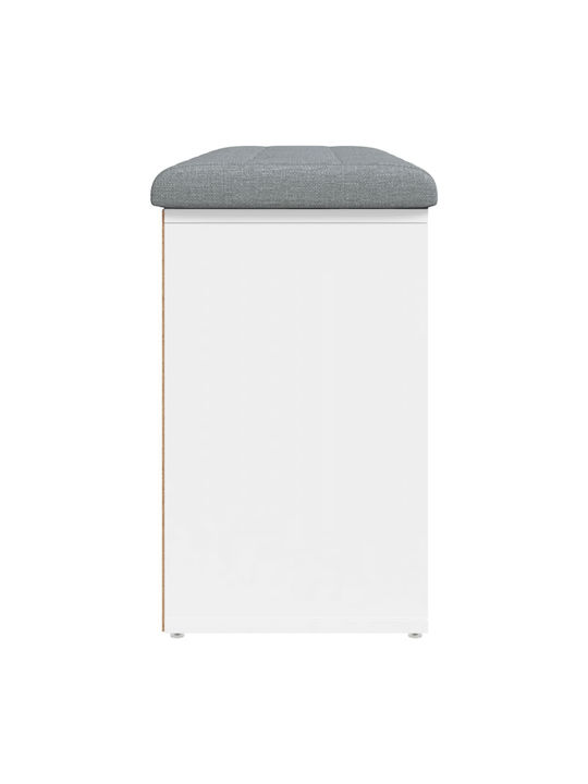 Mobilier de Intrare cu Dulap pentru Pantofi & Bancă Alb 102x32x50cm