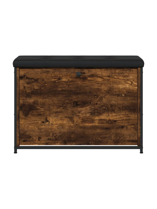 Entry Furniture with Shoe Rack & Bench Smoked Oak 82x32x56cm