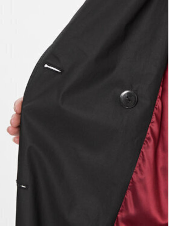 Femeie black Palton Oversized cu Curea