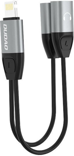 Dudao L17i Converter Lightning male to Lightning 2x female Gray 1pcs