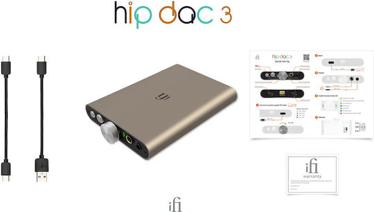 iFi Audio Hip Dac 3 Φορητός Αναλογικός Ενισχυτής Ακουστικών με DAC, USB και Jack 3.5mm