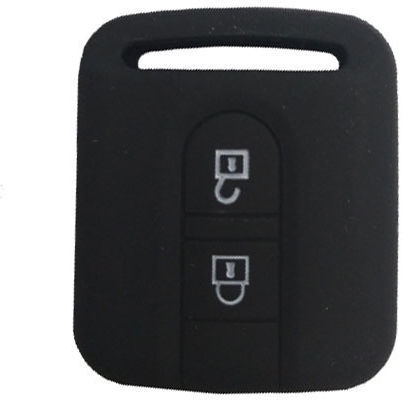 Car Key Cover Case 2 Buttons made of with 2 Buttons for Nissan in Black Color