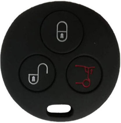 Car Key Cover Case 3 Buttons made of with 3 Buttons for Smart in Red Color