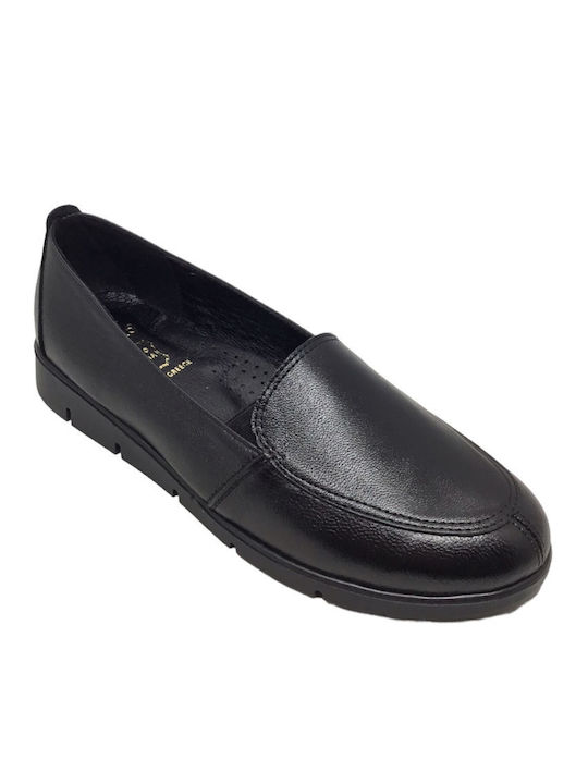 Women's Leather Espadrilles Black