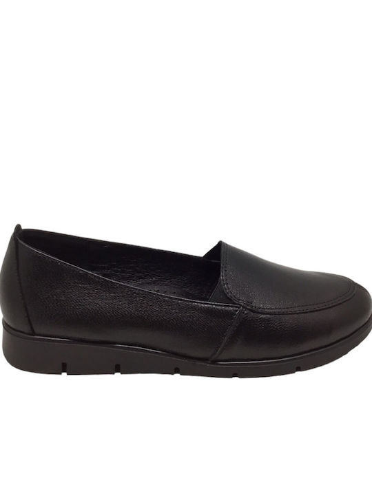 Women's Leather Espadrilles Black