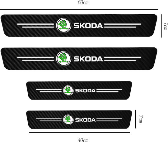 Car Interior Decorative Door Sill 4 Pieces