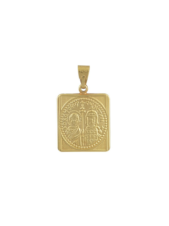 Anhänger Kinder Amulett Beidseitig Konstantinato aus Gold 9K N003.6Y.K9